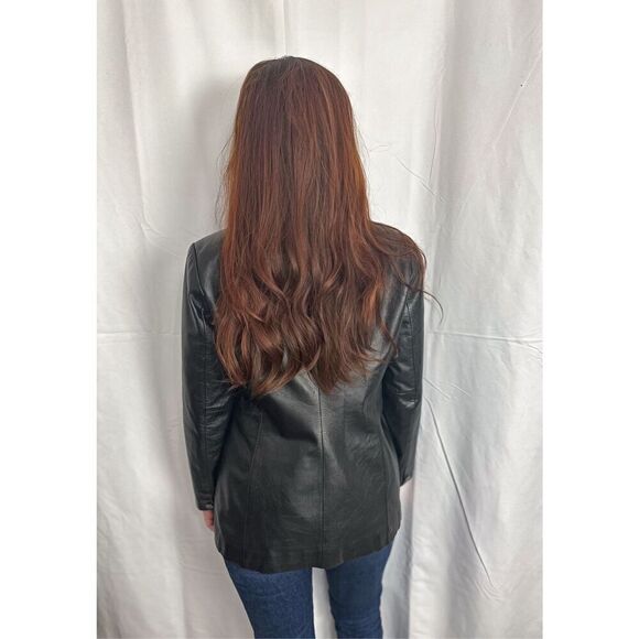 Apostrophe Genuine Leather Jacket - Picture 3 of 13